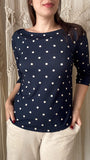 Blusa Fatima Poá - Malha Viscolycra