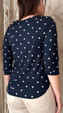 Blusa Fatima Poá - Malha Viscolycra