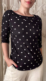 Blusa Fatima Poá - Malha Viscolycra