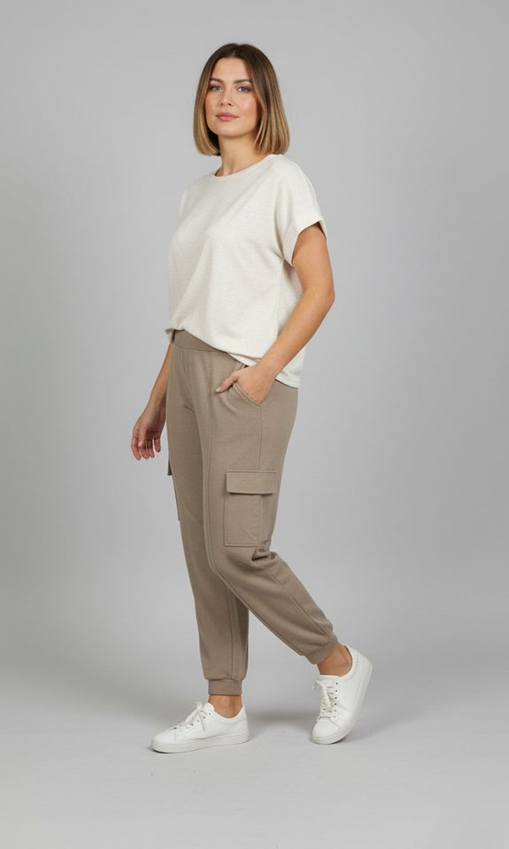 Calça Nati Cargo - Moletinho Jeans