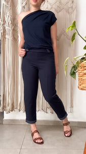 Calça Vic - Moletinho Jeans