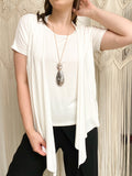 Blusa Cardigan - Malha Viscolycra