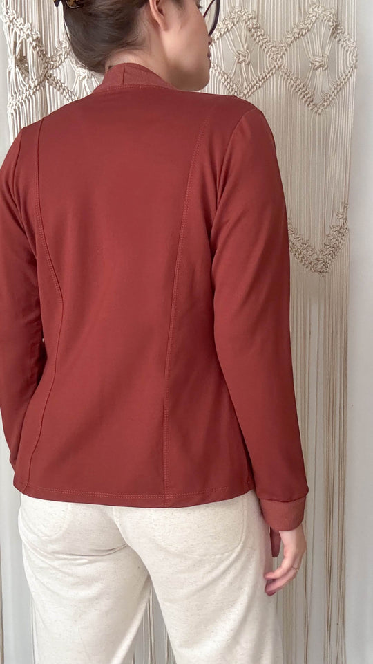 Casaco Glorinha - Moletinho Jeans