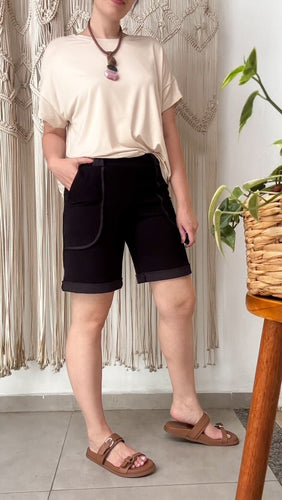 Bermuda Duda - Moletinho Jeans