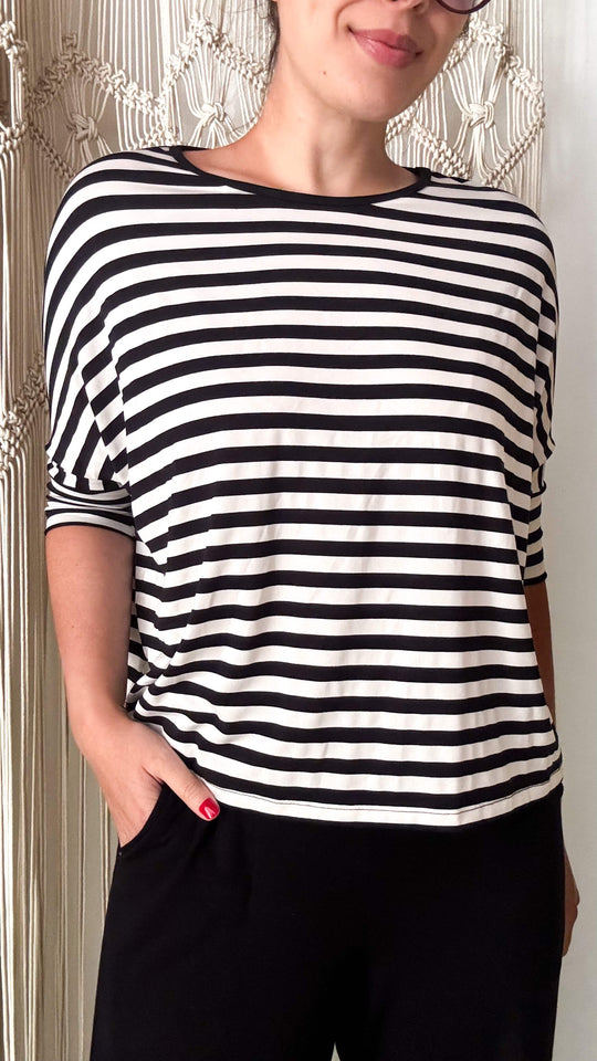 Blusa Helena Navy - Malha Viscolycra