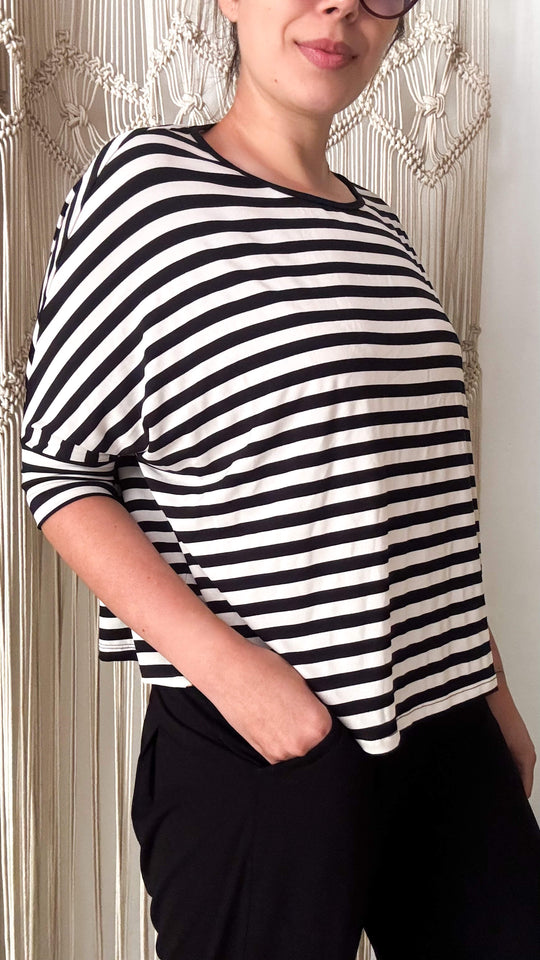 Blusa Helena Navy - Malha Viscolycra