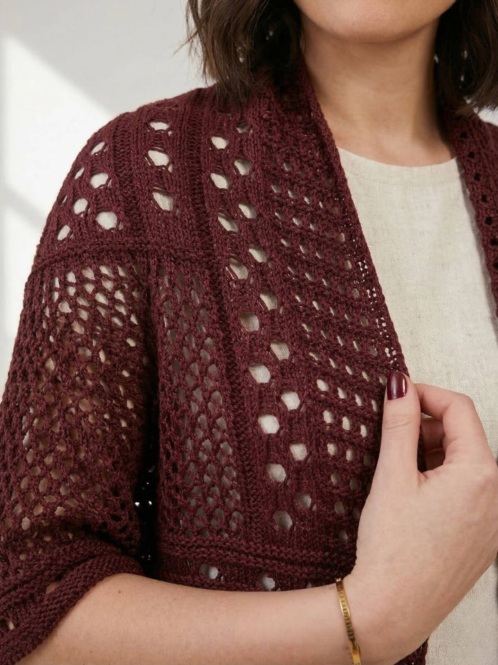 Kimono Tricot - Fio Algodão Perolado