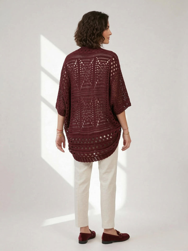 Kimono Tricot - Fio Algodão Perolado