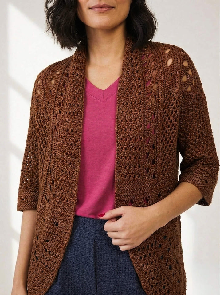 Kimono Tricot - Fio Algodão Perolado