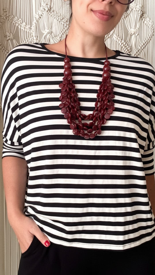 Blusa Helena Navy - Malha Viscolycra