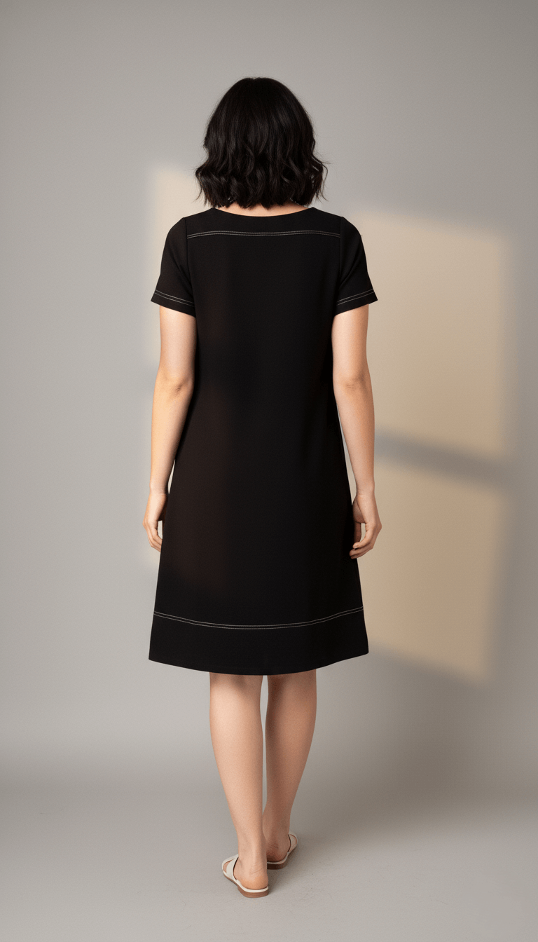 Vestido Marta Pesponto - Malha Viscolycra
