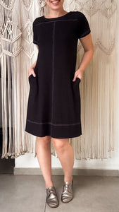 Vestido Marta Pesponto - Malha Viscolycra