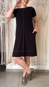 Vestido Marta Pesponto - Malha Viscolycra