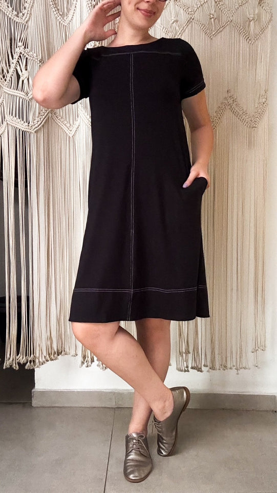 Vestido Marta Pesponto - Malha Viscolycra