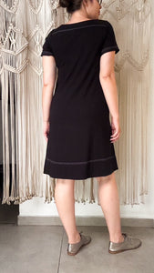 Vestido Marta Pesponto - Malha Viscolycra