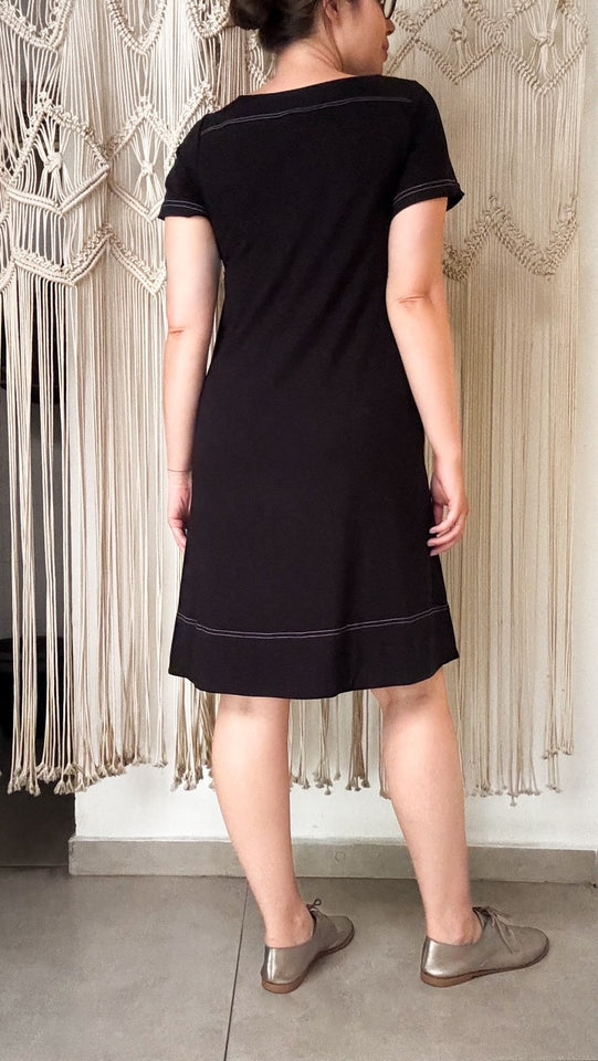 Vestido Marta Pesponto - Malha Viscolycra