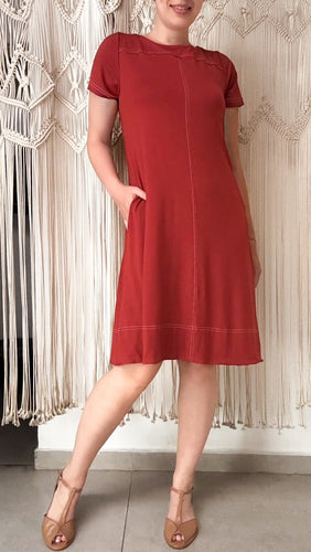 Vestido Marta Pesponto - Malha Viscolycra